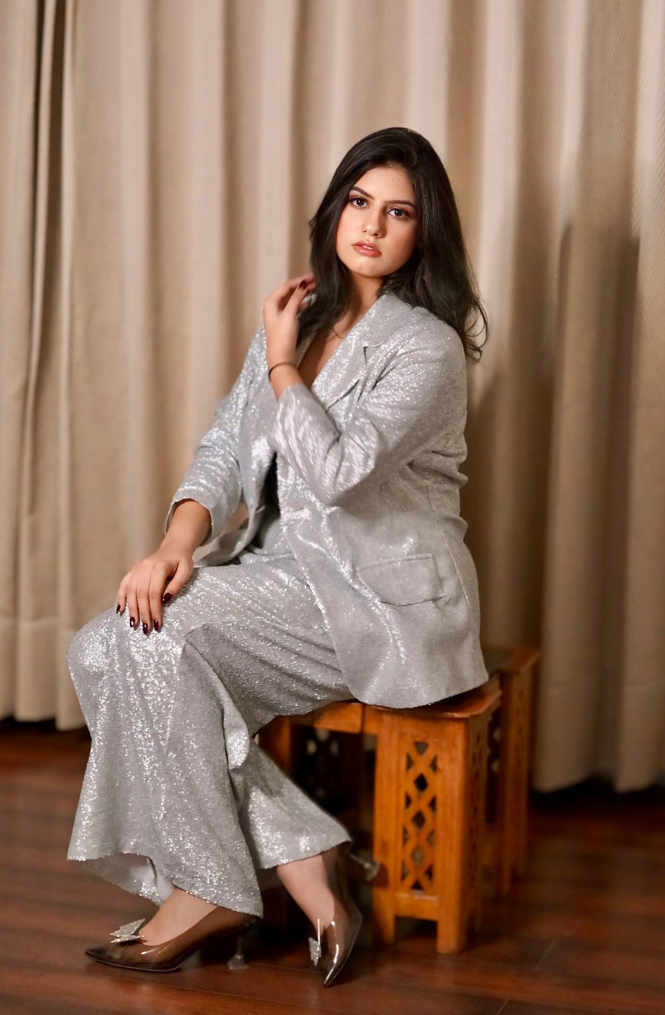 Sequin Coat Set- 107