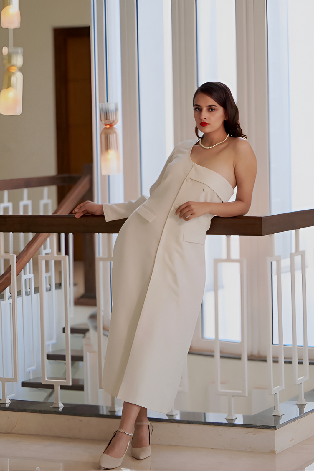 Mama’s Favorite — 102 (One-Shoulder Coat Dress in Imported Japanese Fabric)